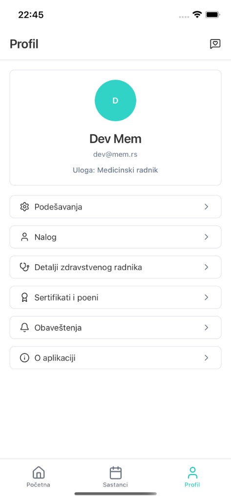 Mobile profile with certificates and points